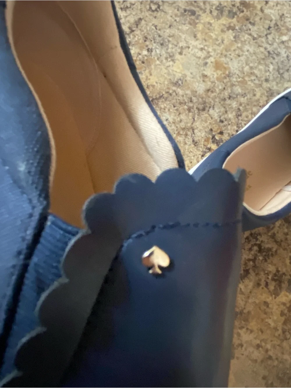 Kate Spade New York Navy/Gold Loafer Women’s Slip on shoes Size 8.5